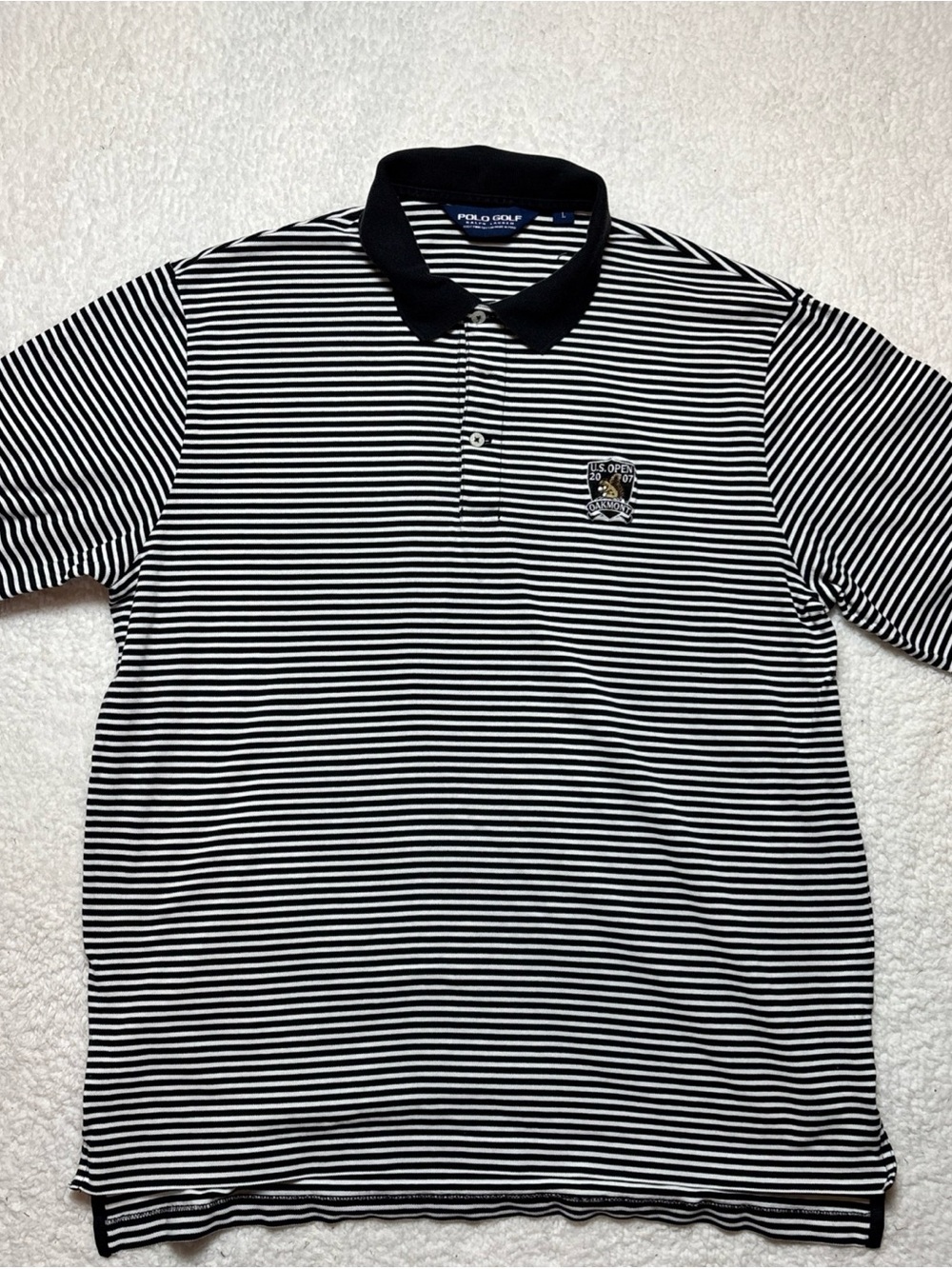 Polo Golf Ralph Lauren Shirt Striped Black White